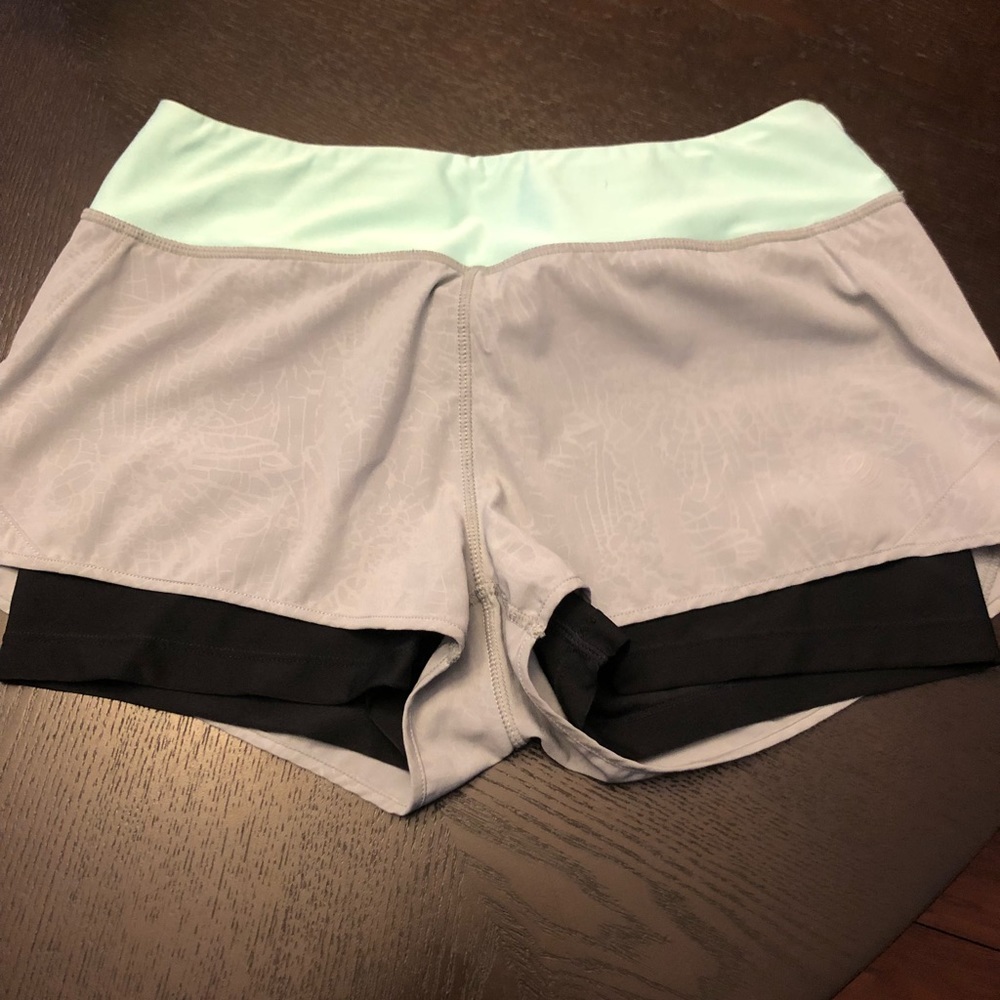 2 pair of exercise shorts. Spandex inner leg